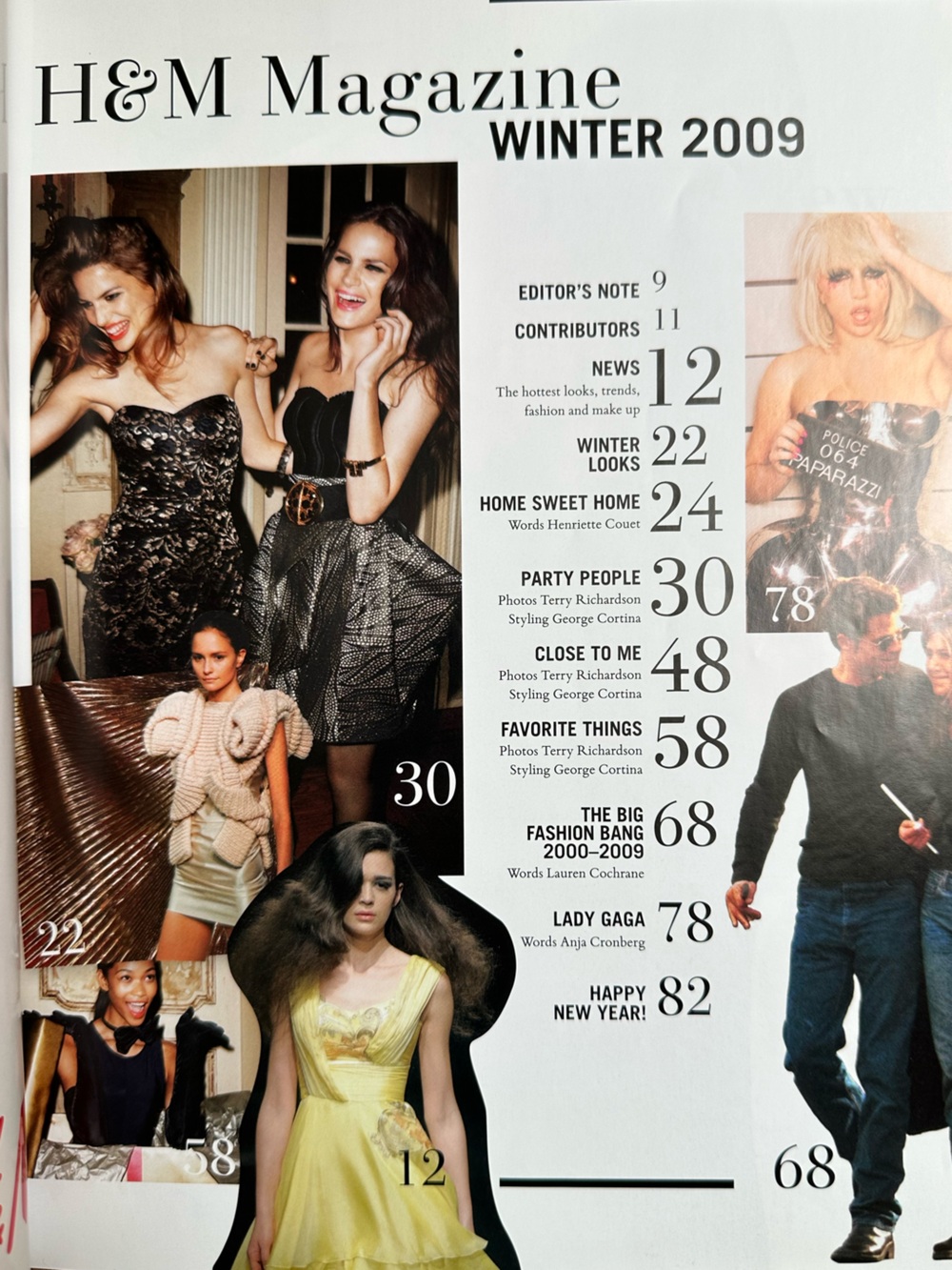 Vintage Winter 2009 H&M Magazine - features Lady Gaga + best of the Noughties - Picture 2 of 7
